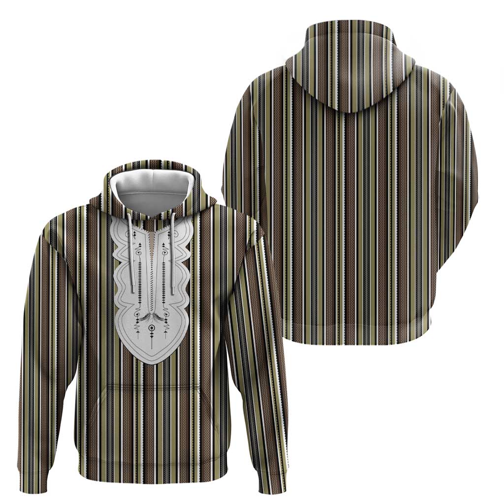 Liberia Brown Kpelle Traditional Pattern Zip Hoodie - Wonder Print Shop