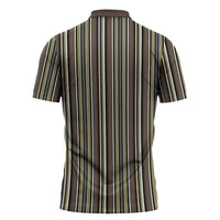 Liberia Brown Kpelle Traditional Pattern Zipper Polo Shirt - Wonder Print Shop
