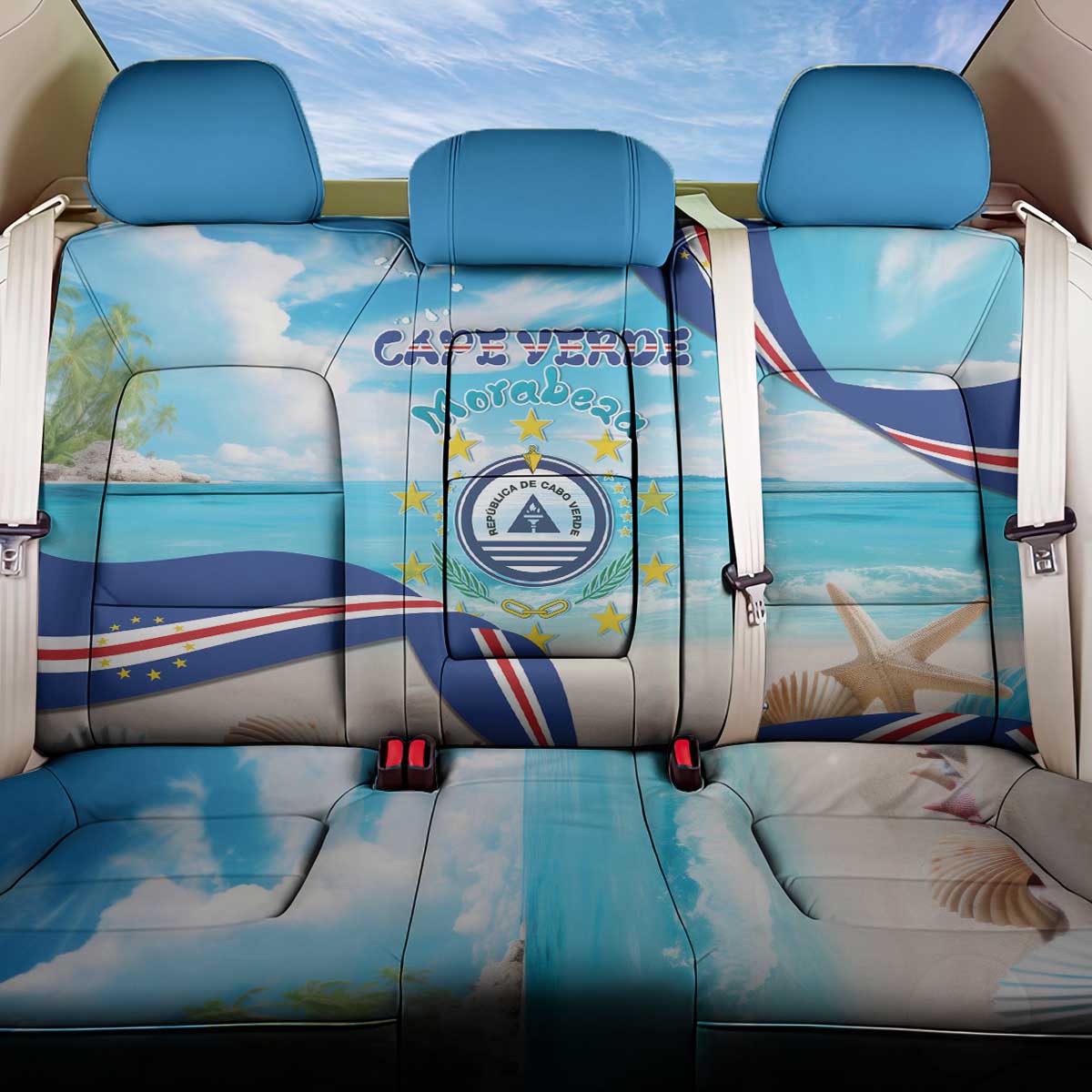 Cape Verde Morabeza Back Car Seat Cover Island Welcome - Wonder Print Shop