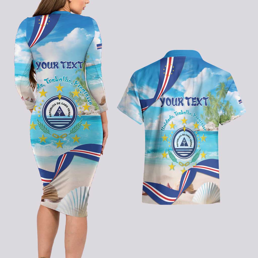 Cape Verde Morabeza Couples Matching Long Sleeve Bodycon Dress and Hawaiian Shirt Island Welcome - Wonder Print Shop