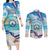 Cape Verde Morabeza Couples Matching Long Sleeve Bodycon Dress and Long Sleeve Button Shirt Island Welcome - Wonder Print Shop