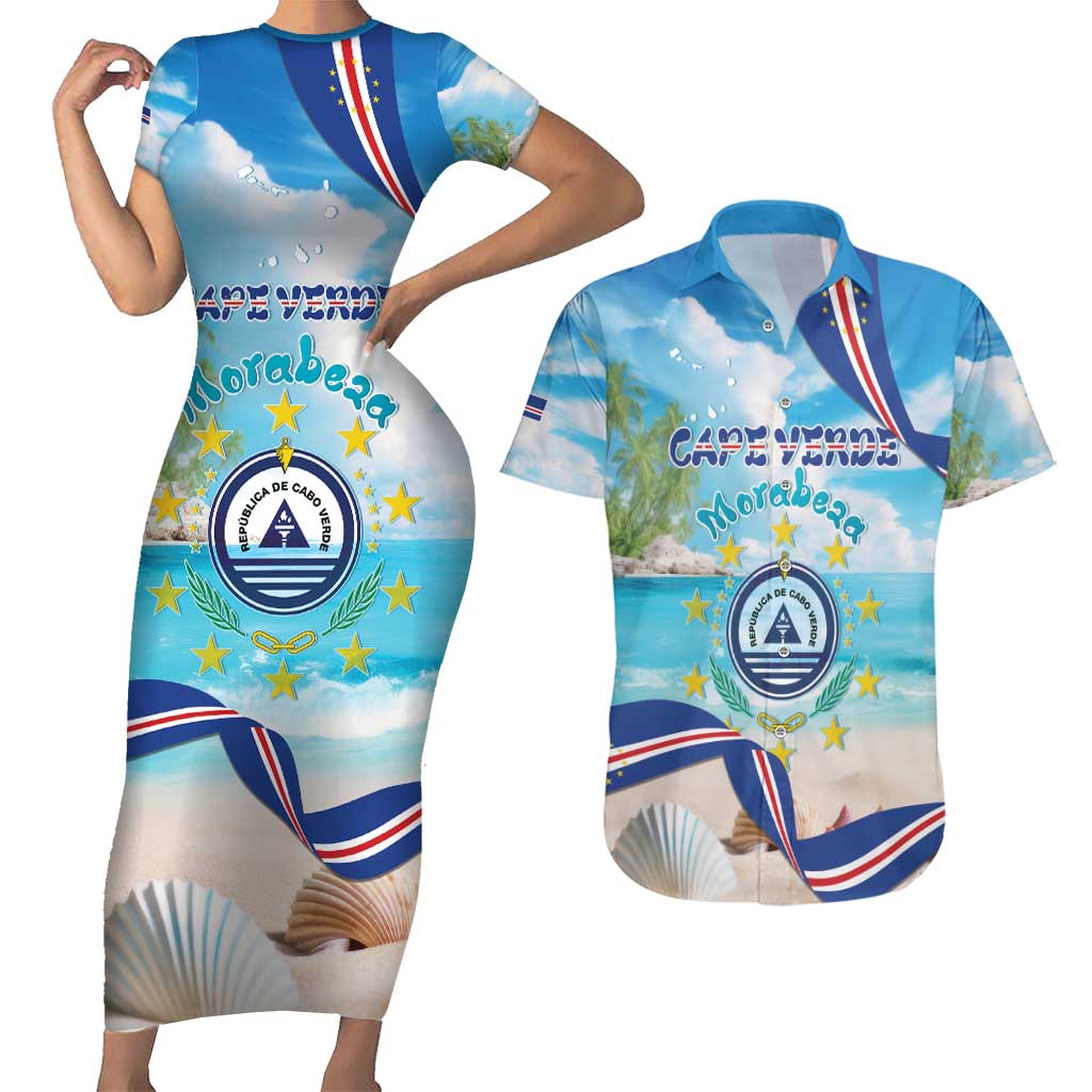 Cape Verde Morabeza Couples Matching Short Sleeve Bodycon Dress and Hawaiian Shirt Island Welcome - Wonder Print Shop