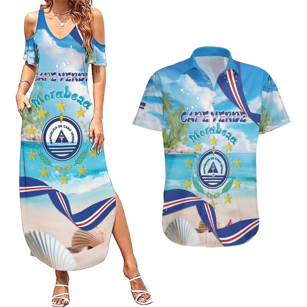 Cape Verde Morabeza Couples Matching Summer Maxi Dress and Hawaiian Shirt Island Welcome - Wonder Print Shop