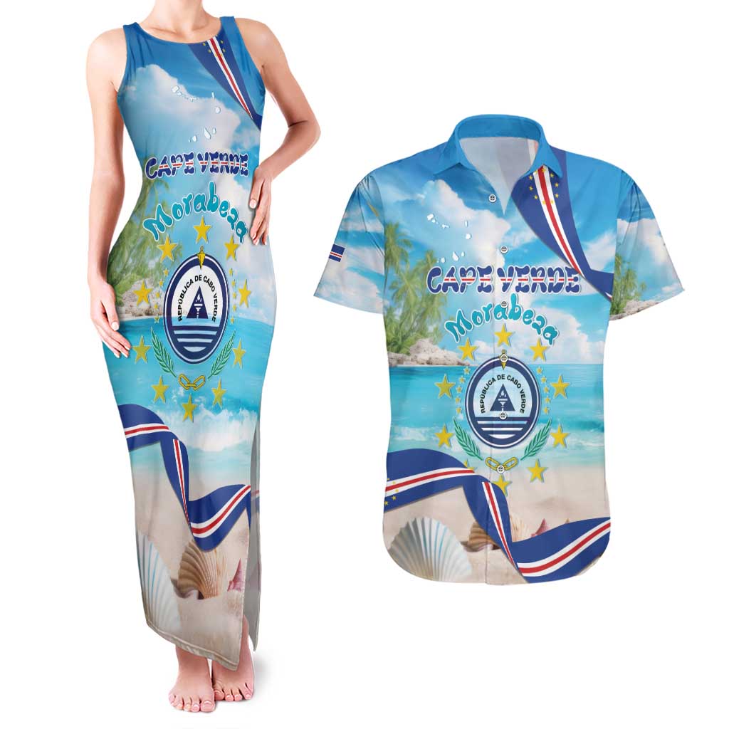 Cape Verde Morabeza Couples Matching Tank Maxi Dress and Hawaiian Shirt Island Welcome - Wonder Print Shop