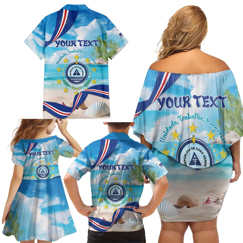 Cape Verde Morabeza Family Matching Off Shoulder Short Dress and Hawaiian Shirt Island Welcome - Wonder Print Shop