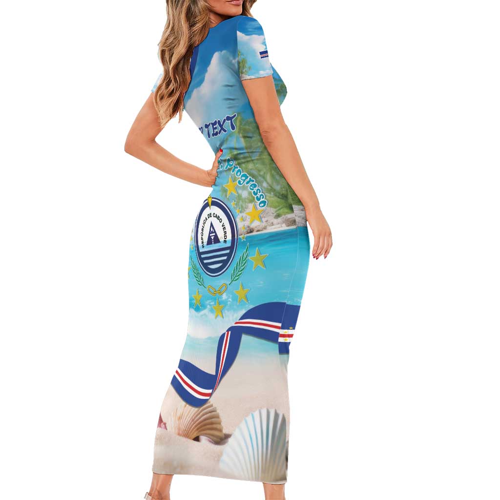 Cape Verde Morabeza Family Matching Short Sleeve Bodycon Dress and Hawaiian Shirt Island Welcome - Wonder Print Shop