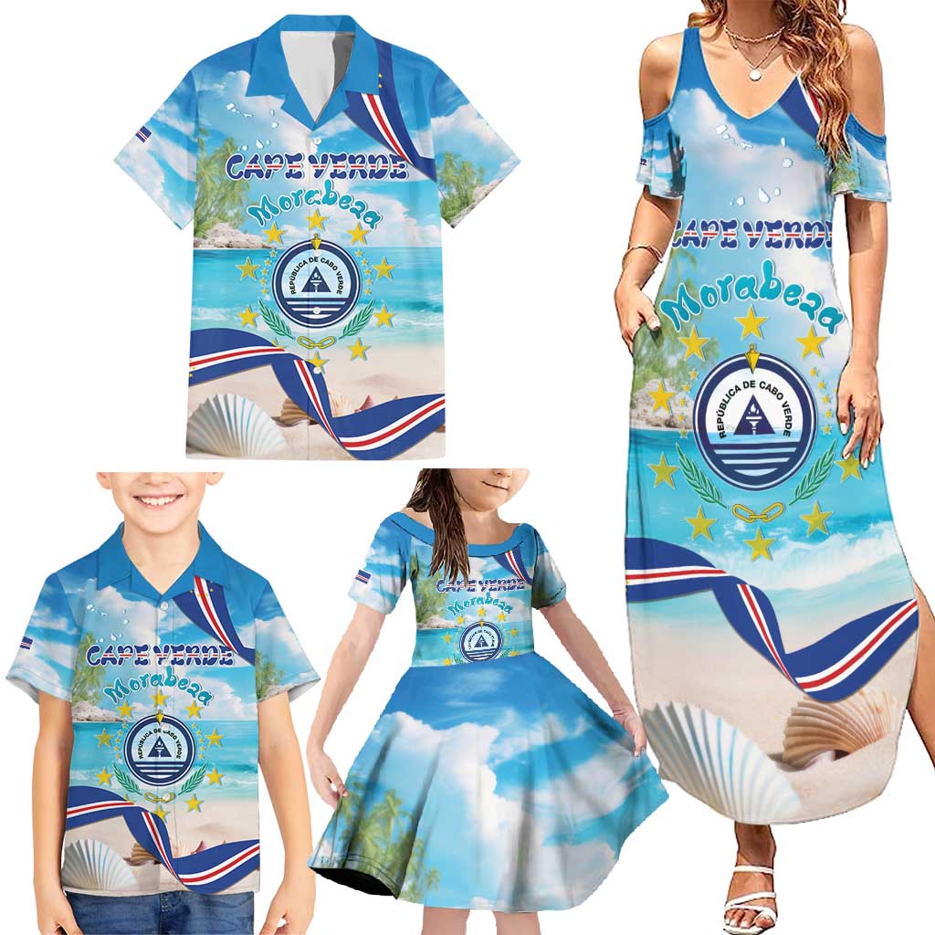 Cape Verde Morabeza Family Matching Summer Maxi Dress and Hawaiian Shirt Island Welcome - Wonder Print Shop