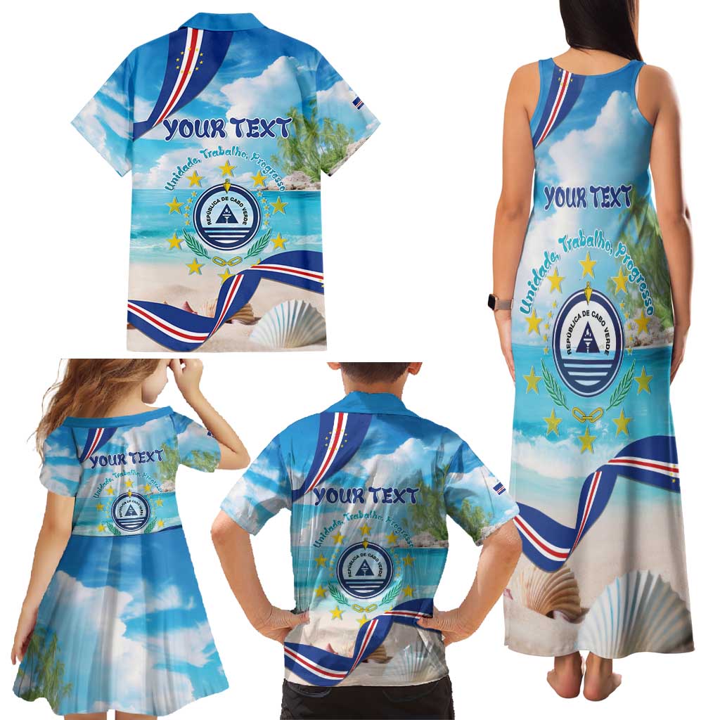 Cape Verde Morabeza Family Matching Tank Maxi Dress and Hawaiian Shirt Island Welcome - Wonder Print Shop