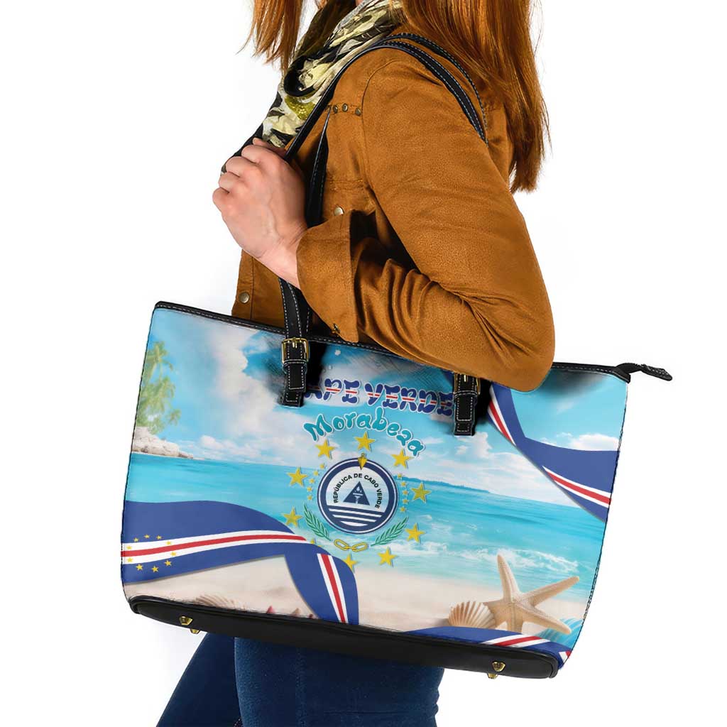 Cape Verde Morabeza Leather Tote Bag Island Welcome - Wonder Print Shop