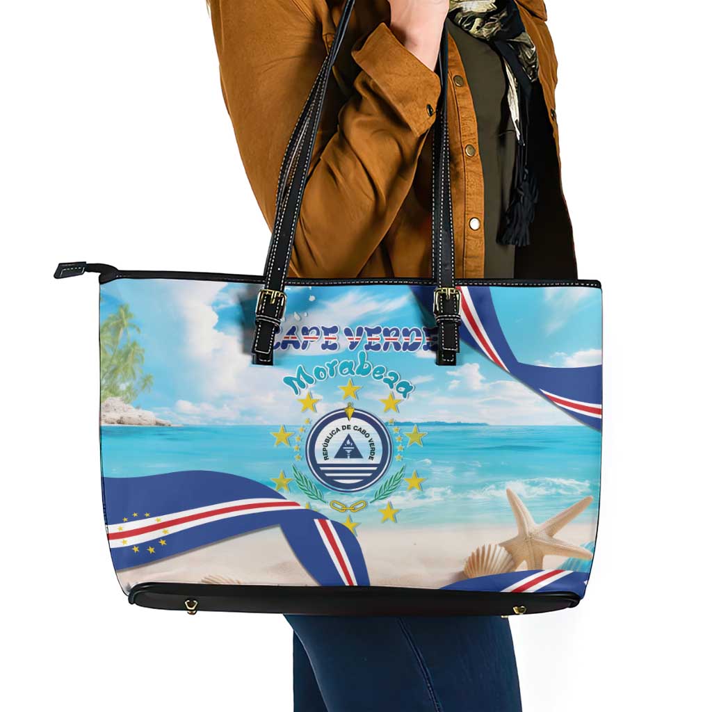 Cape Verde Morabeza Leather Tote Bag Island Welcome - Wonder Print Shop
