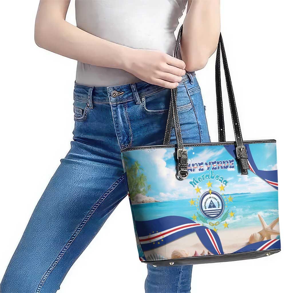 Cape Verde Morabeza Leather Tote Bag Island Welcome - Wonder Print Shop