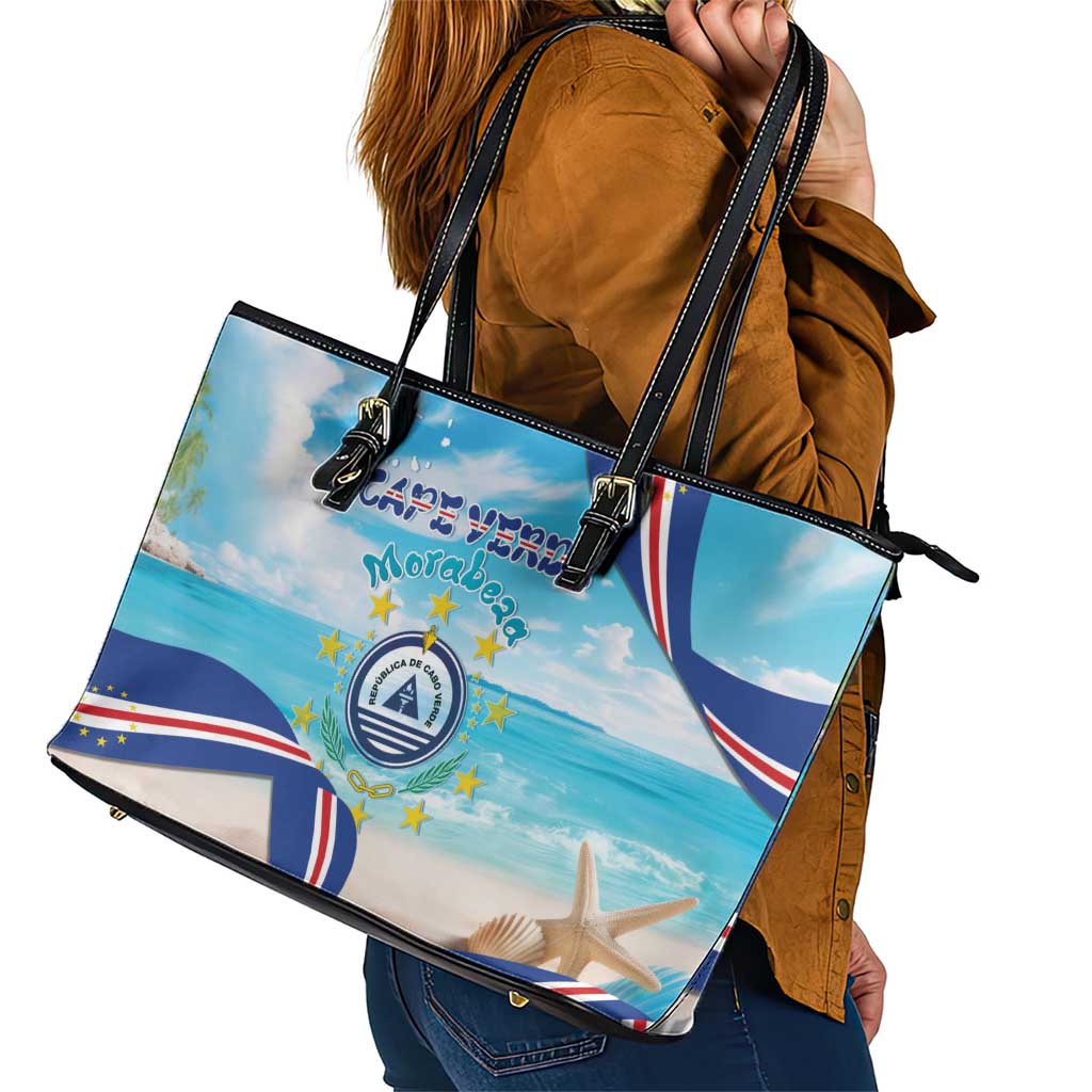 Cape Verde Morabeza Leather Tote Bag Island Welcome - Wonder Print Shop