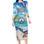Cape Verde Morabeza Long Sleeve Bodycon Dress Island Welcome - Wonder Print Shop