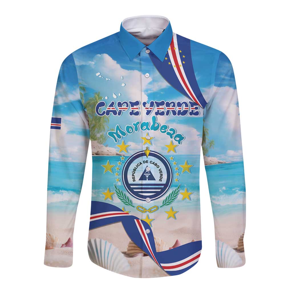 Cape Verde Morabeza Long Sleeve Button Shirt Island Welcome - Wonder Print Shop