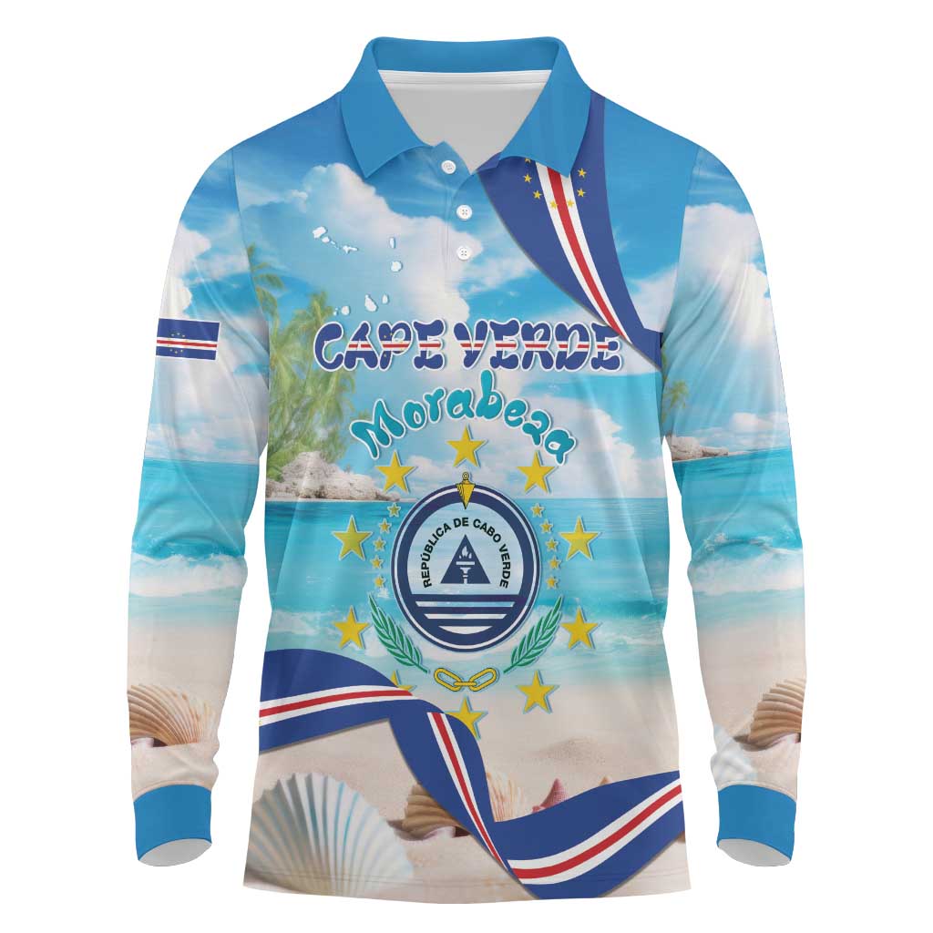 Cape Verde Morabeza Long Sleeve Polo Shirt Island Welcome - Wonder Print Shop