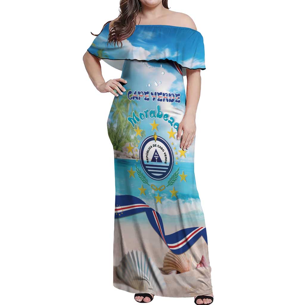 Cape Verde Morabeza Off Shoulder Maxi Dress Island Welcome - Wonder Print Shop