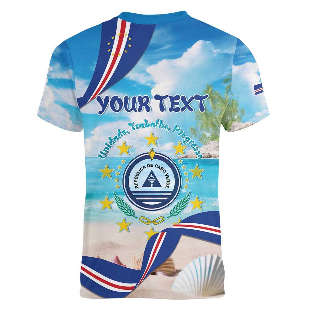 Cape Verde Morabeza Women V-Neck T-Shirt Island Welcome - Wonder Print Shop