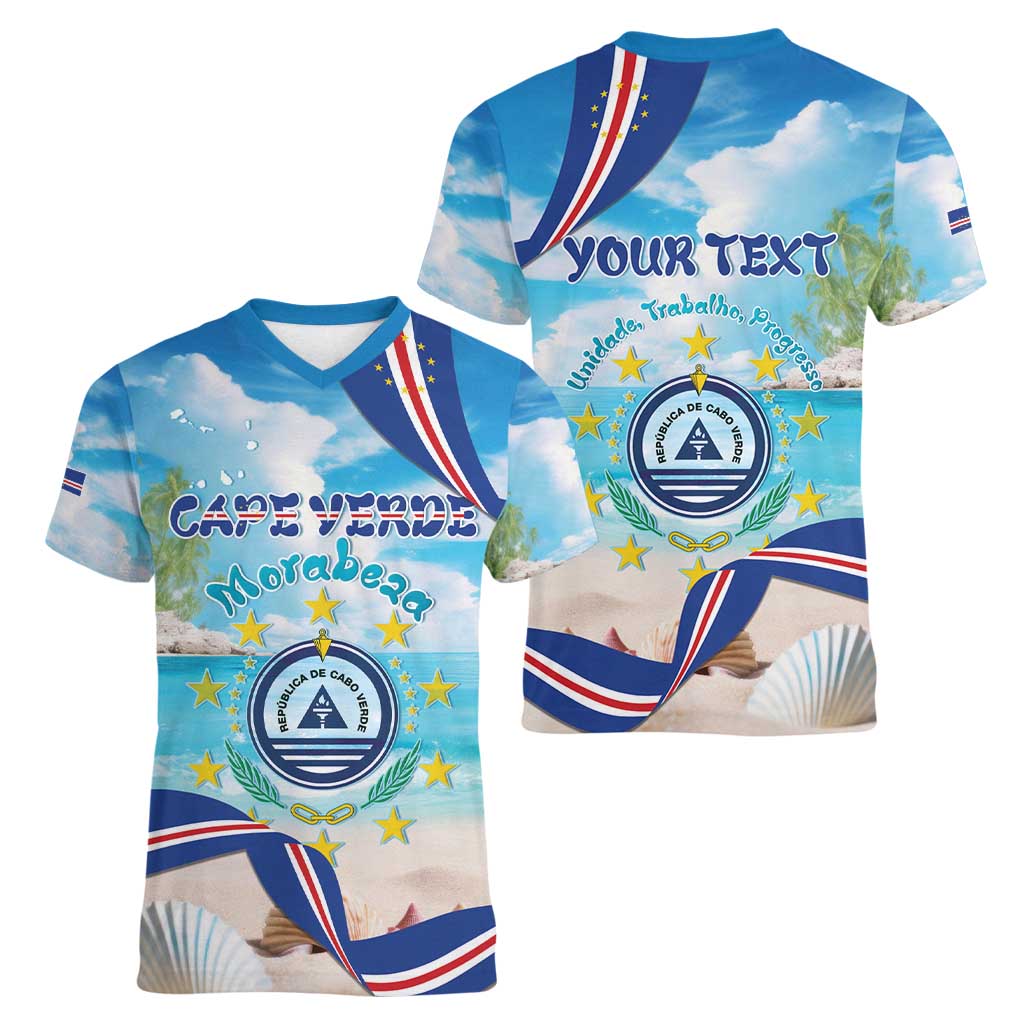 Cape Verde Morabeza Women V-Neck T-Shirt Island Welcome - Wonder Print Shop