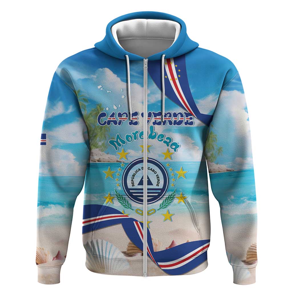 Cape Verde Morabeza Zip Hoodie Island Welcome - Wonder Print Shop