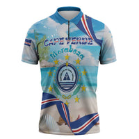 Cape Verde Morabeza Zipper Polo Shirt Island Welcome - Wonder Print Shop
