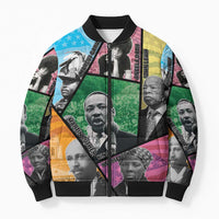 Civil Rights Leader Bomber Puffer Jacket Dream of Freedom - Wonder Print Shop