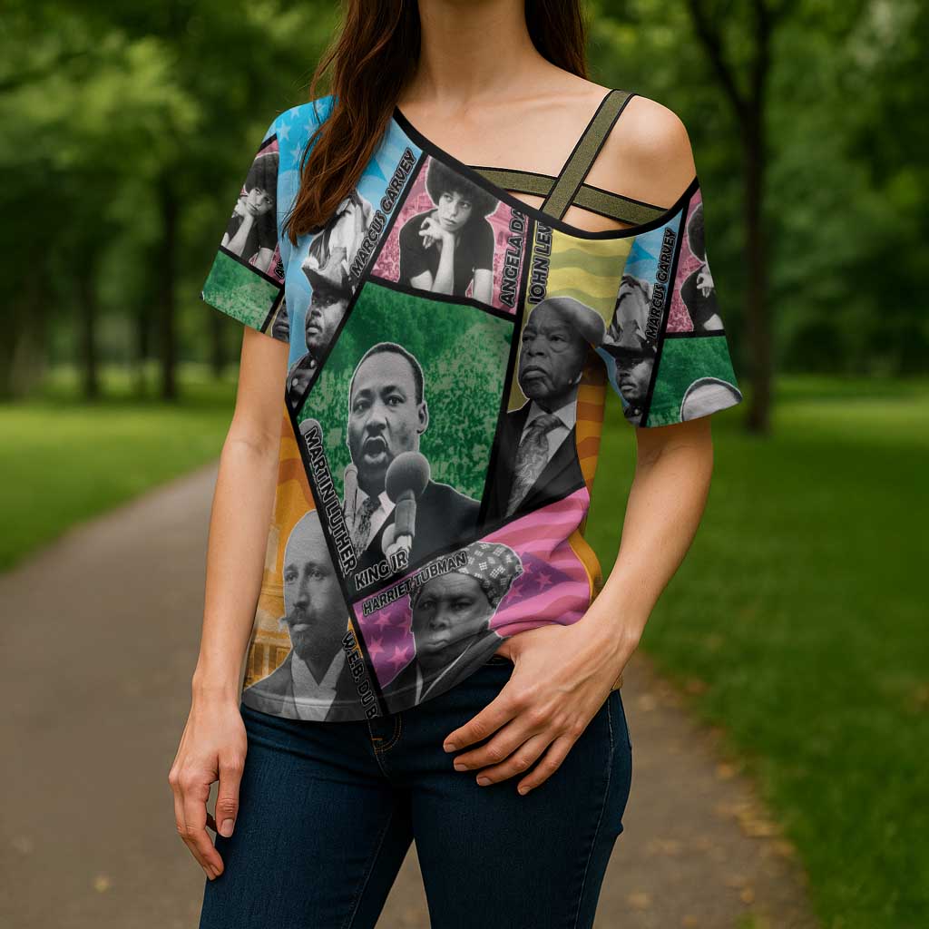 Civil Rights Leader Cross Shoulder Shirt Dream of Freedom - Wonder Print Shop
