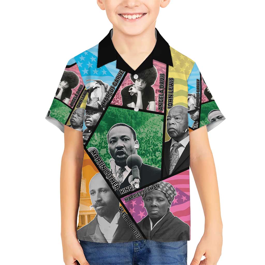 Civil Rights Leader Kid Hawaiian Shirt Dream of Freedom - Wonder Print Shop