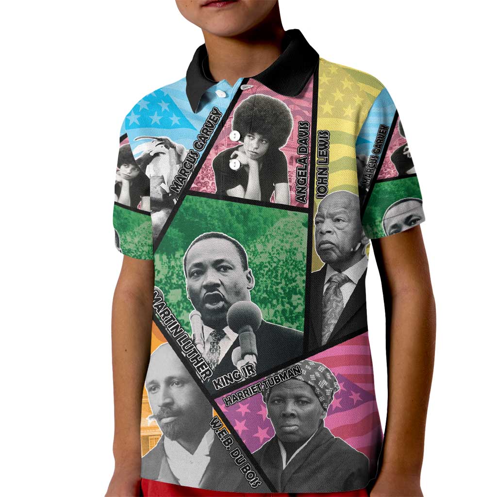 Civil Rights Leader Kid Polo Shirt Dream of Freedom - Wonder Print Shop