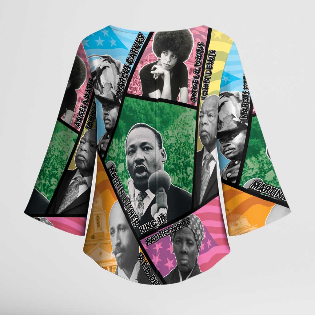 Civil Rights Leader Kimono Sleeve Blouse Dream of Freedom - Wonder Print Shop