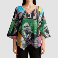 Civil Rights Leader Kimono Sleeve Blouse Dream of Freedom - Wonder Print Shop