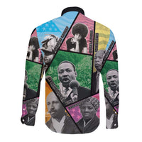 Civil Rights Leader Long Sleeve Button Shirt Dream of Freedom - Wonder Print Shop