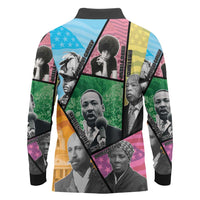 Civil Rights Leader Long Sleeve Polo Shirt Dream of Freedom - Wonder Print Shop