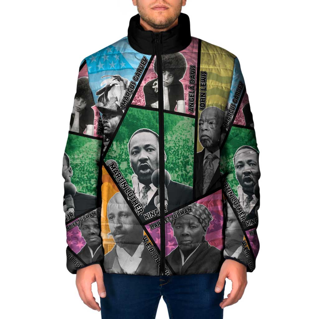 Civil Rights Leader Padded Jacket Dream of Freedom - Wonder Print Shop