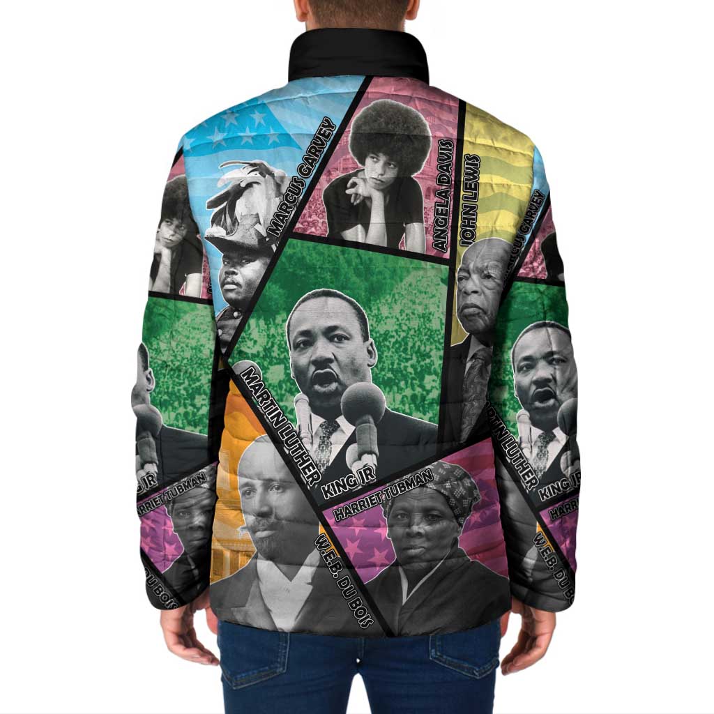 Civil Rights Leader Padded Jacket Dream of Freedom - Wonder Print Shop