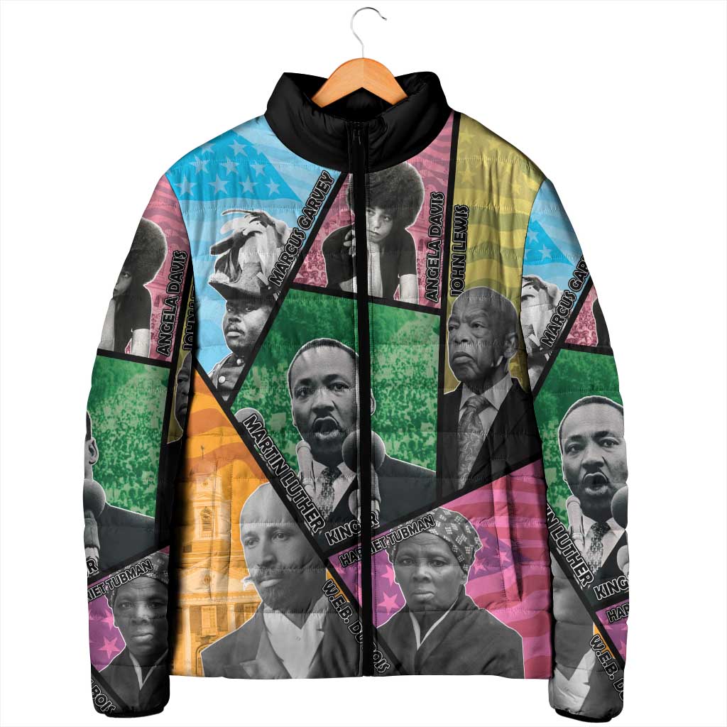 Civil Rights Leader Padded Jacket Dream of Freedom - Wonder Print Shop