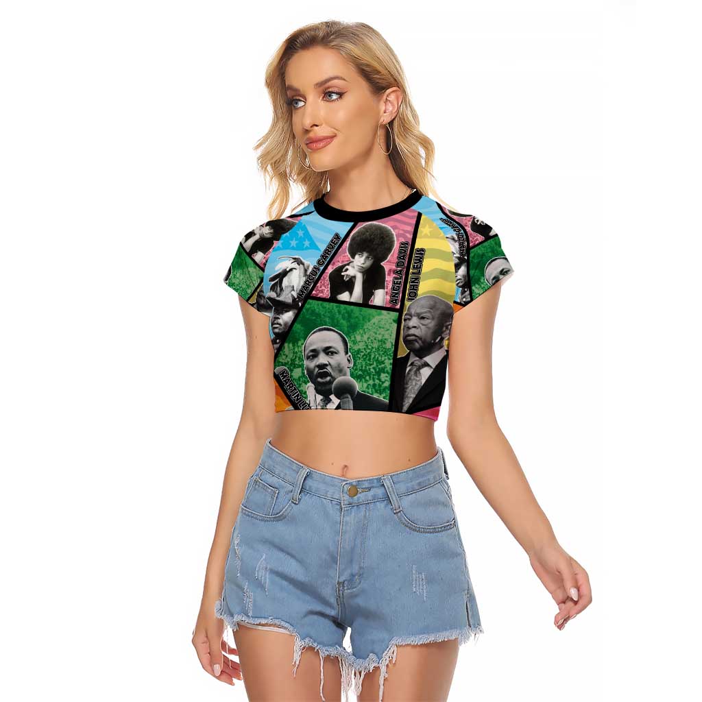Civil Rights Leader Raglan Cropped T Shirt Dream of Freedom - Wonder Print Shop