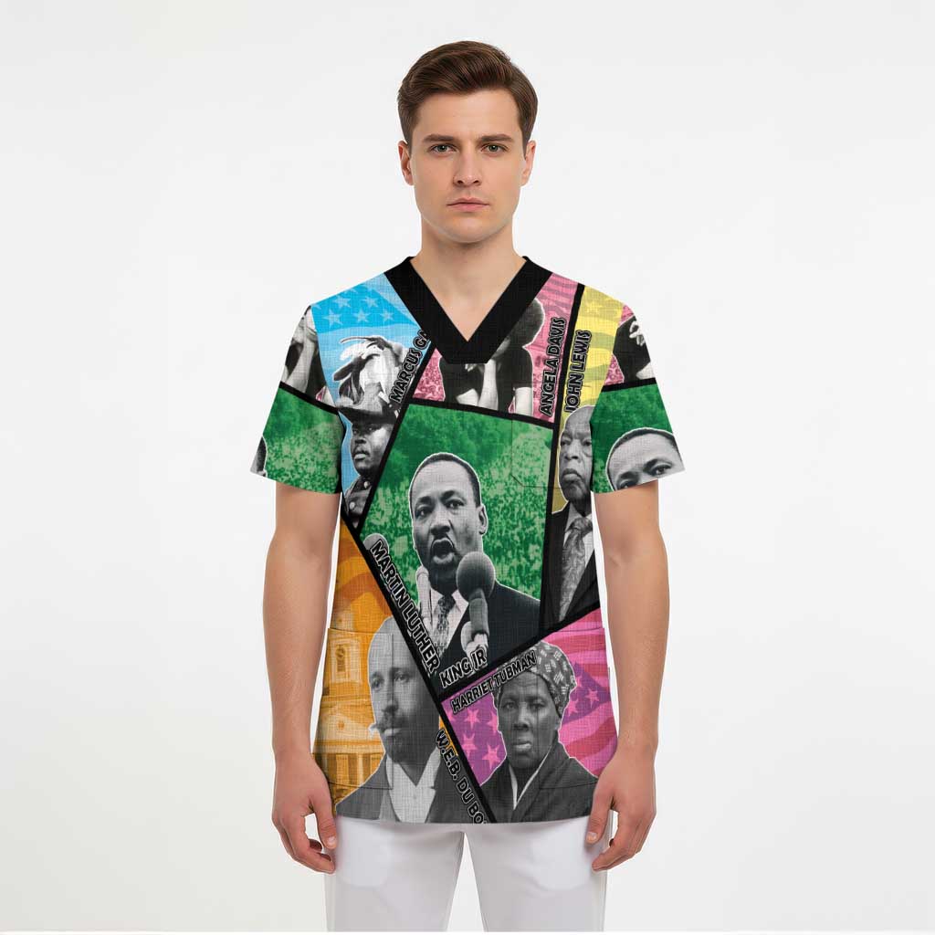 Civil Rights Leader Scrub Top Dream of Freedom - Wonder Print Shop