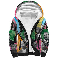 Civil Rights Leader Sherpa Hoodie Dream of Freedom - Wonder Print Shop