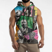 Civil Rights Leader Sleeveless Zip Hoodie Dream of Freedom - Wonder Print Shop