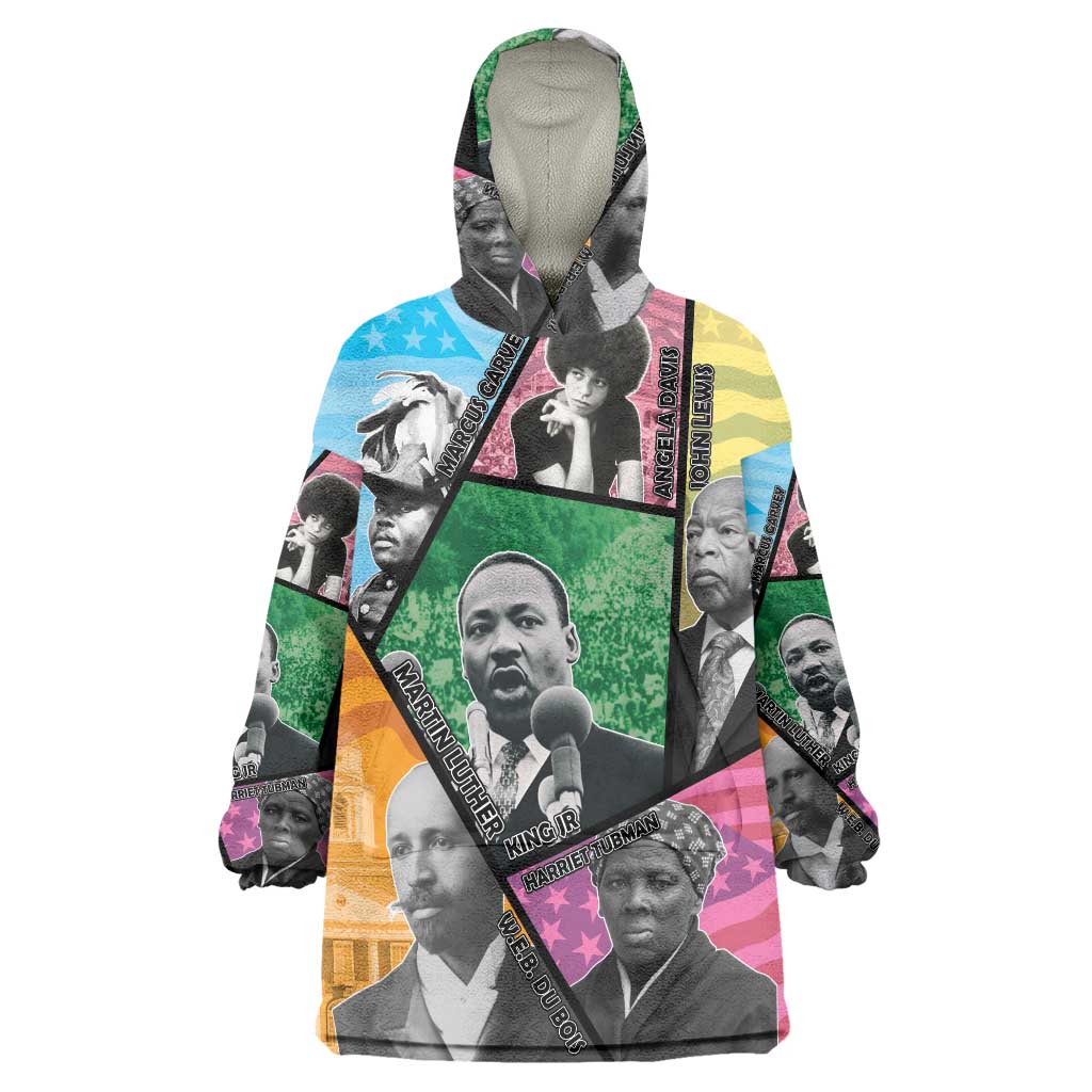 Civil Rights Leader Wearable Blanket Hoodie Dream of Freedom - Wonder Print Shop