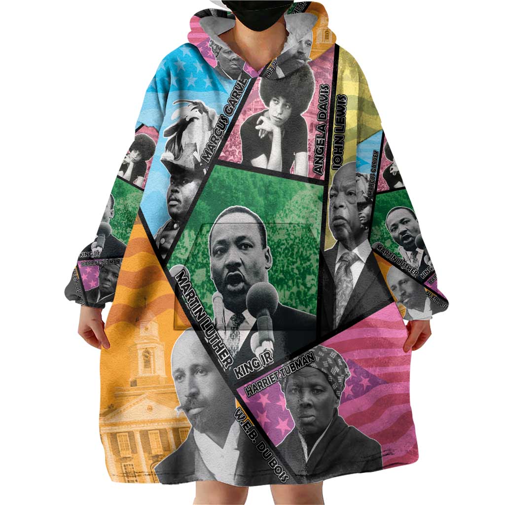 Civil Rights Leader Wearable Blanket Hoodie Dream of Freedom - Wonder Print Shop