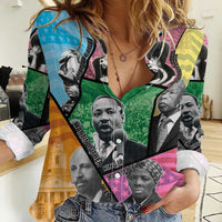 Civil Rights Leader Women Casual Shirt Dream of Freedom - Wonder Print Shop