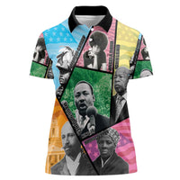 Civil Rights Leader Women Polo Shirt Dream of Freedom - Wonder Print Shop