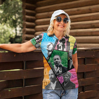 Civil Rights Leader Women Polo Shirt Dream of Freedom - Wonder Print Shop