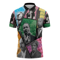 Civil Rights Leader Zipper Polo Shirt Dream of Freedom - Wonder Print Shop