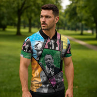 Civil Rights Leader Zipper Polo Shirt Dream of Freedom - Wonder Print Shop