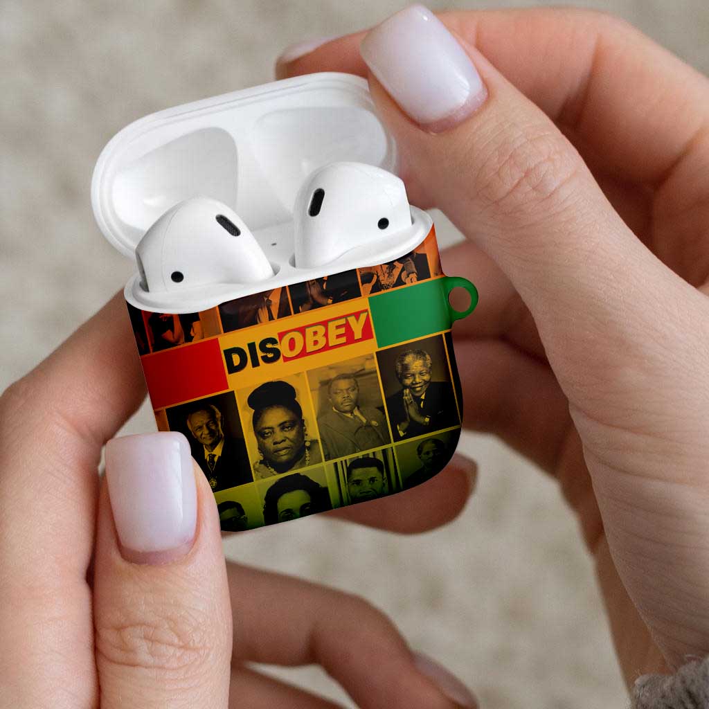Disobey Black History Tribute AirPods Case Honoring the Civil Rights Legacy - Wonder Print Shop