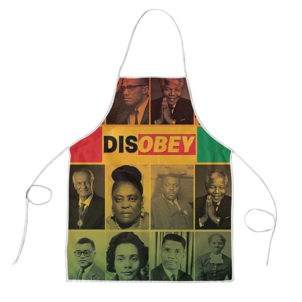 Disobey Black History Tribute Apron Honoring the Civil Rights Legacy - Wonder Print Shop