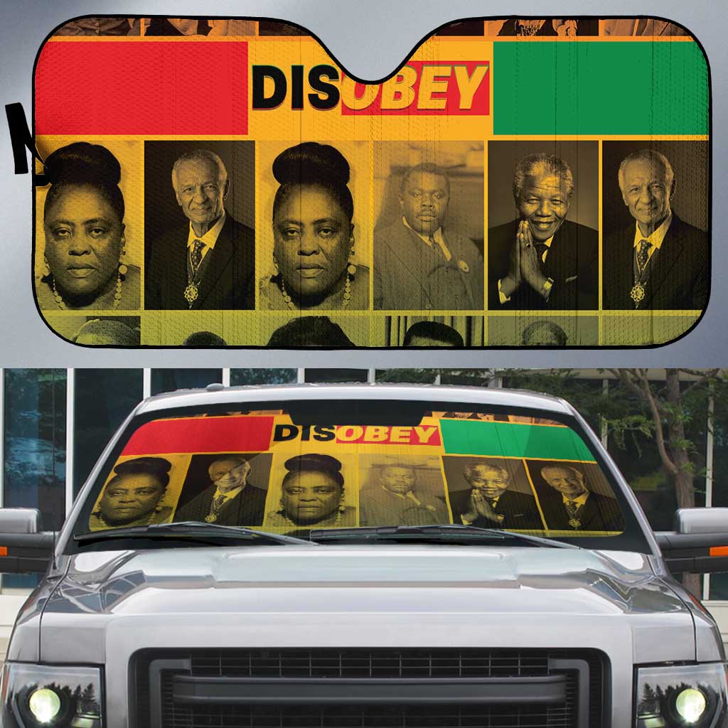 Disobey Black History Tribute Auto Sun Shade Honoring the Civil Rights Legacy - Wonder Print Shop