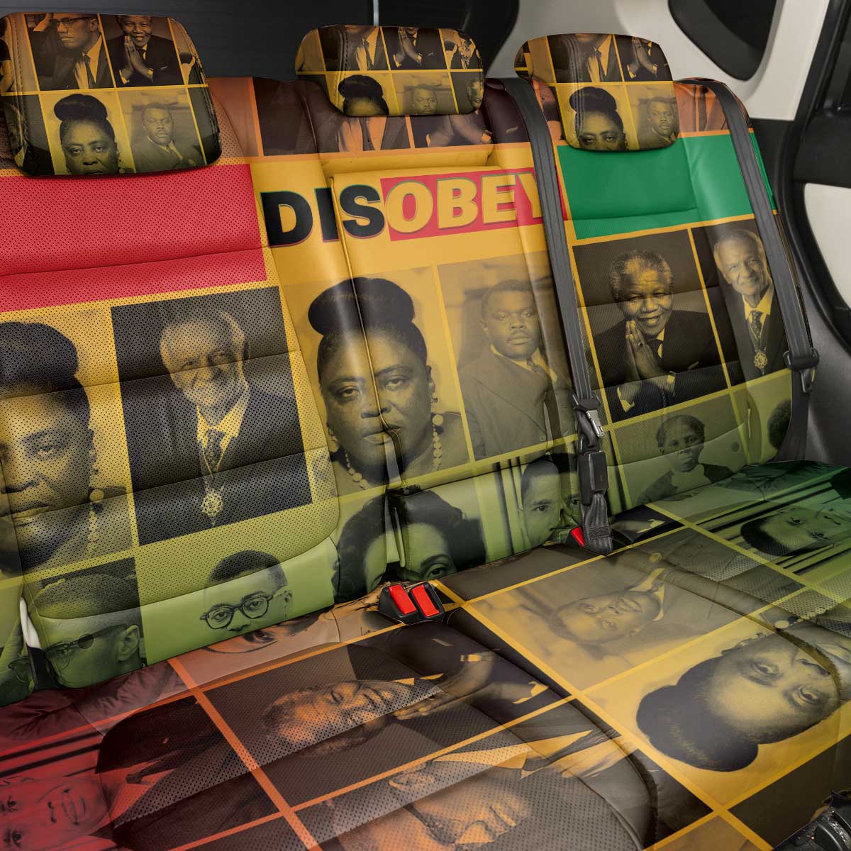 Disobey Black History Tribute Back Car Seat Cover Honoring the Civil Rights Legacy - Wonder Print Shop